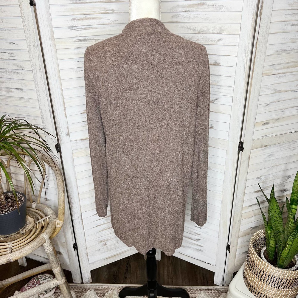 BAREFOOT DREAMS Women's 903 Calypso Cardigan Sweater Cozychic Lite Taupe Medium - Picture 5 of 12